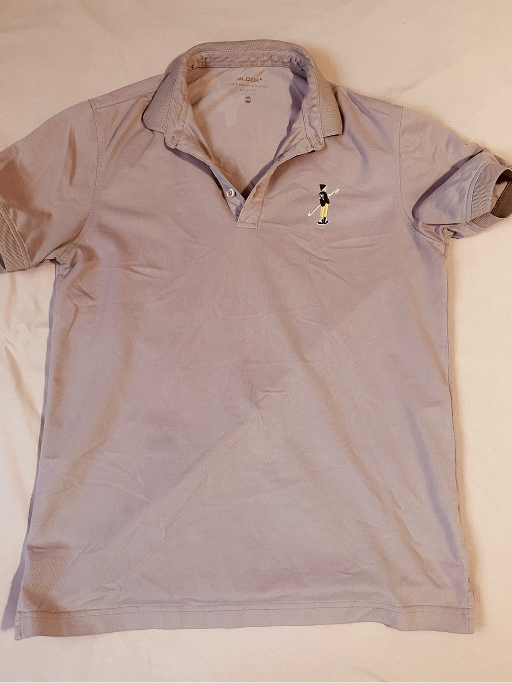 Classic Light Lavender Polo Shirt with Embroidered Logo - Unbranded
